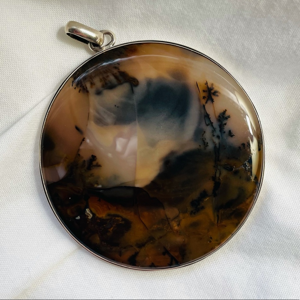 Large Moss Agate pendant
